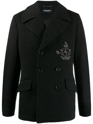 Dolce & Gabbana manteau à boutonnière croisée - Noir