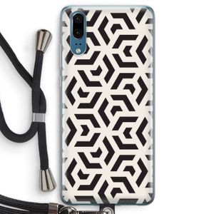 Crazy pattern: Huawei P20 Transparant Hoesje met koord
