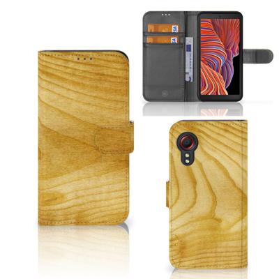 Samsung Galaxy Xcover 5 | Book Style Case | Licht Hout