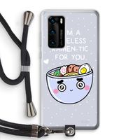 I'm A Hopeless Ramen-Tic For You: Huawei P40 Transparant Hoesje met koord