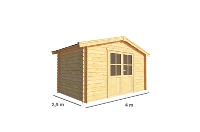 Tuinhuisje Blokhut Fenna 400 cm bij 250 cm diep Zadeldak - Warentuin collection