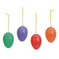 Wurm Paaseieren - 12x stuks - multicolor - paasversiering - paasdecoratie - pasen