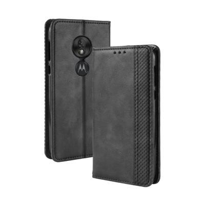 Magnetische gesp retro textuur horizontale Flip lederen case voor Motorola Moto G7 spelen (Amerikaanse versie) met houder & card slots & portemonnee