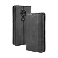 Magnetische gesp retro textuur horizontale Flip lederen case voor Motorola Moto G7 spelen (Amerikaanse versie) met houder & card slots & portemonnee