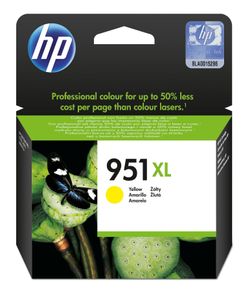 HP inktcartridge 951XL, 1.500 pagina's, OEM CN048AE#301, geel, met beveiligingssysteem