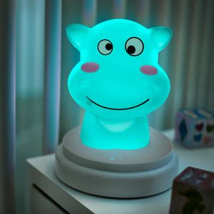 Alecto silly hippo babynachtlamp Vrijstaand Blauw LED