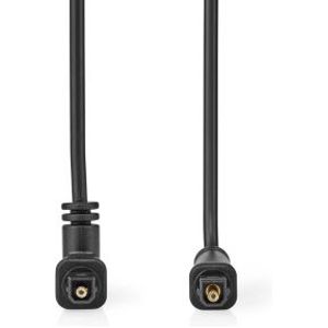 Optische Audiokabel | TosLink Male | TosLink Male | Draaibaar | 1.00 m | Rond | PVC | Zwart | Envelo
