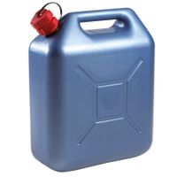 Kunststof jerrycan blauw voor brandstof 20 liter L36 x B17 x H44 cm   - - thumbnail