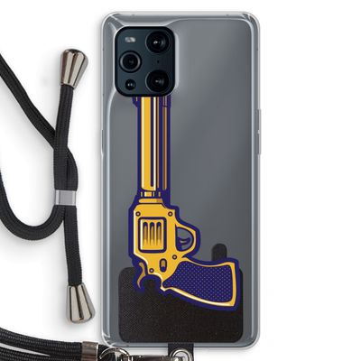 Pew Pew Pew: Oppo Find X3 Pro Transparant Hoesje met koord