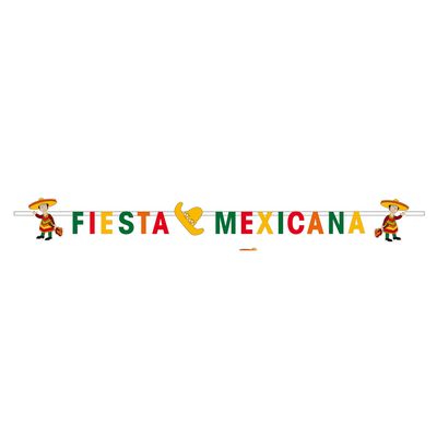 Letterslinger Mexico/Mexicaans feest thema 260 x 15 cm