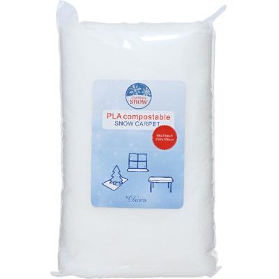 Sneeuwdeken - wit - 250 x 100 cm - polyester - sneeuwtapijt - kerstversiering