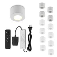 Set LED-opbouwspot met afstandsbediening Parma wit 3W dimbaar 1-12 stuks