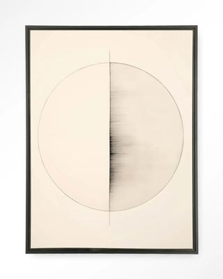 Urban Cotton Wandkleed 'Nara' 80 x 110cm in Floating Frame - black