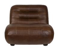 Dutchbone Fauteuil 'Wyatt' Wax Leder, kleur Chocolate
