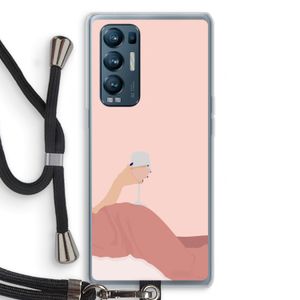 Wine: Oppo Find X3 Neo Transparant Hoesje met koord