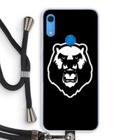 Angry Bear (black): Huawei Y6s Transparant Hoesje met koord