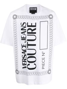 Versace Jeans Couture t-shirt en coton à logo imprimé - Blanc