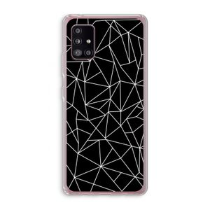 Geometrische lijnen wit: Samsung Galaxy A51 5G Transparant Hoesje