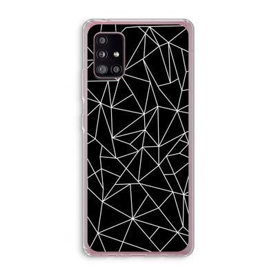 Geometrische lijnen wit: Samsung Galaxy A51 5G Transparant Hoesje