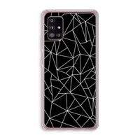 Geometrische lijnen wit: Samsung Galaxy A51 5G Transparant Hoesje