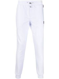 Philipp Plein pantalon de jogging à patch logo - Blanc