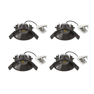 Set van 4 Ivar Inbouwspot Zwart