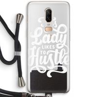 Hustle Lady: OnePlus 6 Transparant Hoesje met koord