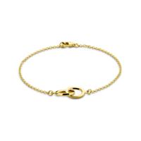 14k Geelgouden Armband met Ovalen Elementen - Elegantie en Tijdloze Stijl 14k Geelgouden Armband met Ovalen Elementen - Elegantie en Tijdloze Stijl