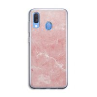 Roze marmer: Samsung Galaxy A40 Transparant Hoesje