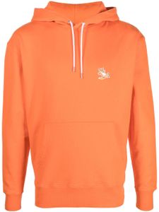 Maison Kitsuné hoodie en coton à logo appliqué - Orange