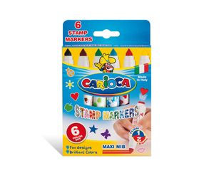 Carioca stempelstift Stamperello, doos van 6 stuks in geassorteerde kleuren