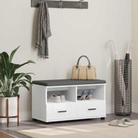 Halbank Wit 80 x 38 x 46 cm Spaanplaat en Bekledingsstof