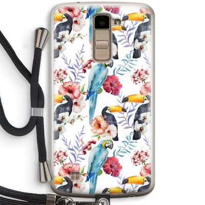 Bloemen tukan: LG K10 (2016) Transparant Hoesje met koord