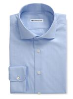 DEXUGIA - Visgraat uni blauw overhemd - PEGLI 2