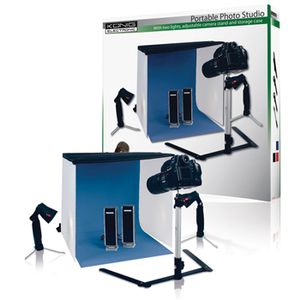 Fotostudio XL compleet met blue screen, statief en lampen. Met 4...