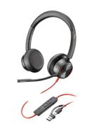 HP Poly Blackwire 8225 Stereo Microsoft Teams Certified USB-C Headset + USB-C/A adapter