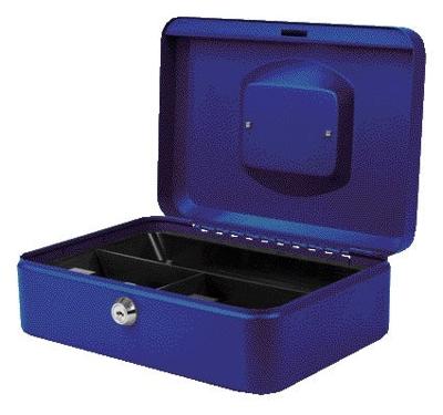 Geldkist pavo 250x180x90mm blauw