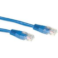 ACT Blauwe 1 meter U/UTP CAT6 patchkabel met RJ45 connectoren
