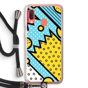 Pop Art #1: Samsung Galaxy A20e Transparant Hoesje met koord