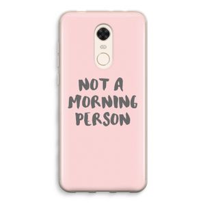 Morning person: Xiaomi Redmi 5 Transparant Hoesje