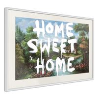 Ingelijste Poster - Home....   Witte lijst met passe-partout