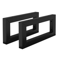 Wandhouder voor wastafel Set van 2 30x15 cm Zwart staal ML-Design - thumbnail