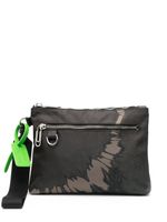 Off-White pochette à logo imprimé - Vert