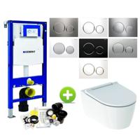 Geberit UP320 Toiletset set69 ONE Rimless Diepspoel Turboflush Wit met Sigma 20 drukplaat
