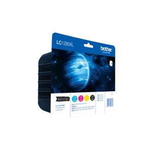 Brother LC1280XLVALBP inktcartridge 4 stuk(s) Origineel Zwart, Cyaan, Magenta, Geel