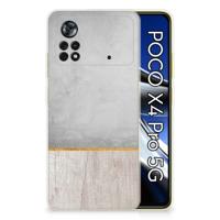 Xiaomi Poco X4 Pro 5G | Bumper Hoesje | Wood Concrete