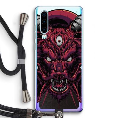 Hell Hound and Serpents: Huawei P30 Transparant Hoesje met koord