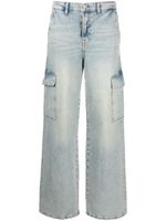 7 For All Mankind jean ample Cargo Scout à taille haute - Bleu