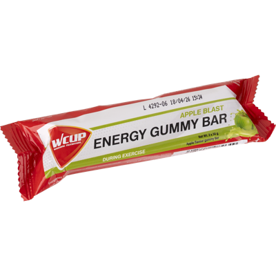 Wcup - energy gum bar appel blast 60 gram 24 stuks