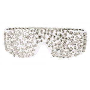 Zilveren diamanten bril lady   -